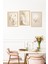 🌿 Beyaz Çiçekler Temalı 3'lü Çerçeve Görünümlü Tablo Seti 🌟 CRVS1149 13 x 17 4