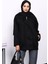 Siyah Oversize Fermuarlı Süet Ceket 3