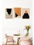🟧 Geometrik Soyut Sanat Desenli 3’lü Çerçeve Görünümlü Tablo Seti🌟 CRVS1146 13 x 17 4