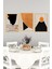 🟧 Geometrik Soyut Sanat Desenli 3’lü Çerçeve Görünümlü Tablo Seti🌟 CRVS1146 13 x 17 5
