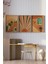 🧡 3’lü Çerçeveli Mimari Güneş ve Bitki Temalı Dekoratif Tablo Seti🌿 CRV1150 23 x 32 2