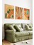 🧡 3’lü Çerçeveli Mimari Güneş ve Bitki Temalı Dekoratif Tablo Seti🌿 CRV1150 23 x 32 5