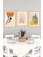 🌈 Modern Soyut Güneş ve Bitki Temalı 3’lü Çerçeve Görünümlü Tablo Seti 🌿🖼️🌟 CRVS1163 13 x 17 5