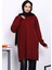 Bordo Soğuk İplik Merserize Triko Tunik 1