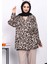 Vizon Etnik Desenli Yan Bağlamalı Kimono Ceket 3