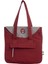Bordo Rakun Desenli Canvas Kumaş Omuz Çantası 1