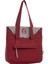 Bordo Rakun Desenli Canvas Kumaş Omuz Çantası 2