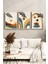 🌿 Doğal Tonlarda Modern Soyut 3'lü Çerçeveli Tablo Seti – Mdf Zeminli, Ahşap Çerçeveli 🌿 CRV1177 23 x 32 4