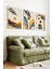 🌿 Doğal Tonlarda Modern Soyut 3'lü Çerçeveli Tablo Seti – Mdf Zeminli, Ahşap Çerçeveli 🌿 CRV1177 23 x 32 5