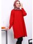 Kırmızı Soğuk İplik Merserize Triko Tunik 3