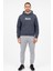 Erkek Academy Normal Kesim Kapüşonlu Cepli Üç Iplik Şardonsuz Baskılı Pamuk Sweatshirt 1
