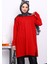 Kırmızı Soğuk İplik Merserize Triko Tunik 3