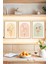 🌸 Pastel Renkli Çiçek Desenli 3’lü Çerçeve Görünümlü Tablo Seti 🌸 CRVS1162 13 x 17 1