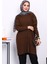 Kahverengi Soğuk İplik Merserize Triko Tunik 3