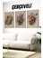 🌸 3'lü Çam Çerçeveli Uv Baskılı Çiçek Temalı Mdf Tablolar🌿 CRV1169 23 x 32 1
