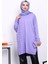 Lila Soğuk İplik Merserize Triko Tunik 3