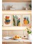 🌿 Renkli Vazo ve Yaprak Temalı 3'lü Çerçeve Görünümlü Tablo Seti 🌟 CRVS1178 13 x 17 1