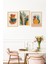 🌿 Renkli Vazo ve Yaprak Temalı 3'lü Çerçeve Görünümlü Tablo Seti 🌟 CRVS1178 13 x 17 4
