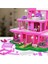 Mega Rüya Evi 1795 Parça Kız Çocuklar İçin Pembe Renkli Eğlenceli Oyun Seti 7