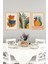 🌿 Renkli Vazo ve Yaprak Temalı 3'lü Çerçeve Görünümlü Tablo Seti 🌟 CRVS1178 13 x 17 5