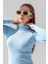 Kadın Pamuklu Balıkçı Yaka Kaşkorse Şardonlu Fitilli Slimfit Kazak Body Standart 2