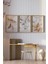 🌿 Modern Çizgilerle Doğanın Zarafeti: 3’lü Çerçeveli Dekoratif Tablo Seti - Yaprak Temalı🌿 CRV1174 23 x 32 2