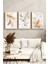 🌿 Modern Çizgilerle Doğanın Zarafeti: 3’lü Çerçeveli Dekoratif Tablo Seti - Yaprak Temalı🌿 CRV1174 23 x 32 4