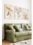 🌿 Modern Çizgilerle Doğanın Zarafeti: 3’lü Çerçeveli Dekoratif Tablo Seti - Yaprak Temalı🌿 CRV1174 23 x 32 5