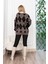 Baklava Desen Salaş Oversize Yün Hırka 27331 2