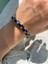 Navy Blue Mine Işlemeli Gold Çelik Bileklik 3