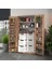 165 Derece Açılabilir 2 Kapaklı, 6 Çekmeceli, Kavanoz Raflı Kiler ve Erzak Mutfak Dolabı 2