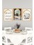 🕋 Sözlerin En Güzeliyle Evinize Huzur Katın! Çerçeve Görünümlü 3’lü Tablo Seti🌟 CRVS1191 13 x 17 5