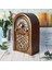 Retro Radyo Taşınabilir Bluetooth Speaker ve Hoparlör Ahşap Kaplama Klasik Antika Tarzı Iç ve Dış Mekan Multiband USB Girişli Dekoratif Klasik Radyo R-1950-BTL (Koyu Kahverengi R-1950-BTL) 1