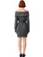 Kadınlar Için Carmen Yaka Fitilli Triko Elbise Shift Kesim Standart Kol Mini Boy Şık Günlük 2