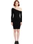 Kadın Omzu Açık Asimetrik Yaka Bodycon Uzun Kollu Mini Fitilli Örme Kışlık Elbise Modern Kaliteli 1