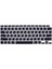 Rusça Klavye Koruyucu Macbook Air M1 13 Inç 2020 (Touchıd'li Air) A2337 A2179 Us Enter ile Uyumlu Siyah 1