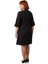 Kadın Büyük Beden A Line Dokuma Elbise Modern Bisiklet Yaka Şık Truvakar Kol Tasarımı Kaliteli 2