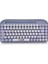 Bluetooth Klavye Renkli Retro Kablosuz Klavye Daktilo Görünümlü Tuş Tasarımı Şık ve Kullanışlı Telefon Koyma Gözü Pilli Türkçe Q Klavye Sw-05 (Mor) 1