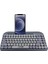 Bluetooth Klavye Renkli Retro Kablosuz Klavye Daktilo Görünümlü Tuş Tasarımı Şık ve Kullanışlı Telefon Koyma Gözü Pilli Türkçe Q Klavye Sw-05 (Mor) 2