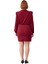 Kadın Dik Yaka Balon Kol Düğme Detaylı Mini A Kesim Elbise Şık ve Konforlu Tasarım Ilkbahar Sonbahar 4