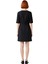 Kadın A Line Kısa Kol Dokuma Mini Elbise Düğme Detaylı Düz Kesim Ofis ve Günlük Şıklığı Için Ideal 4