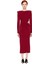 Kadın Bordo Bodycon Kesim Uzun Kollu Cut Out Detaylı Şık Maxi Elbise Gece Mezuniyet Davetleri 4