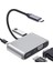 Type-C HDMI VGA USB 3.0 Type 4in1 Video Dönüştürücü Veri Aktarıcı USB Adaptör Notebook ve Macbook ile Uyumlu Gri Tc-26 1