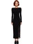Kadınlar Için Kayık Yaka Uzun Kollu Maxi Boy Sırt Dekolteli Şık Bodycon Örme Elbise Kaliteli 3