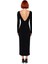 Kadınlar Için Kayık Yaka Uzun Kollu Maxi Boy Sırt Dekolteli Şık Bodycon Örme Elbise Kaliteli 4