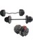 Spor 50 kg (150 Cm) Düz Bar + Z Bar Dambıl Dumbell Ağırlık Halter Full Set Kırmızı Kapaklı 4