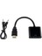 HDMI To VGA Dönüştürücü + Ses Kablosu Siyah 1