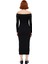 Kadın Siyah Bodycon Maxi Elbise Carmen Yaka Düşük Kol Kışlık Düz Örme Şıklığı Sunar Kaliteli 4