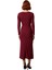 Kadın Bordo Maxi Boy Kare Yaka Bodycon Uzun Kollu Düz Örme Elbise Şık ve Konforlu Tasarım Kaliteli 4