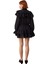 Kadın Skater Fular Yaka Balon Kol Uzun Kollu Dokuma Astarlı Mini Elbise ile Stil Sahibi Olun 4